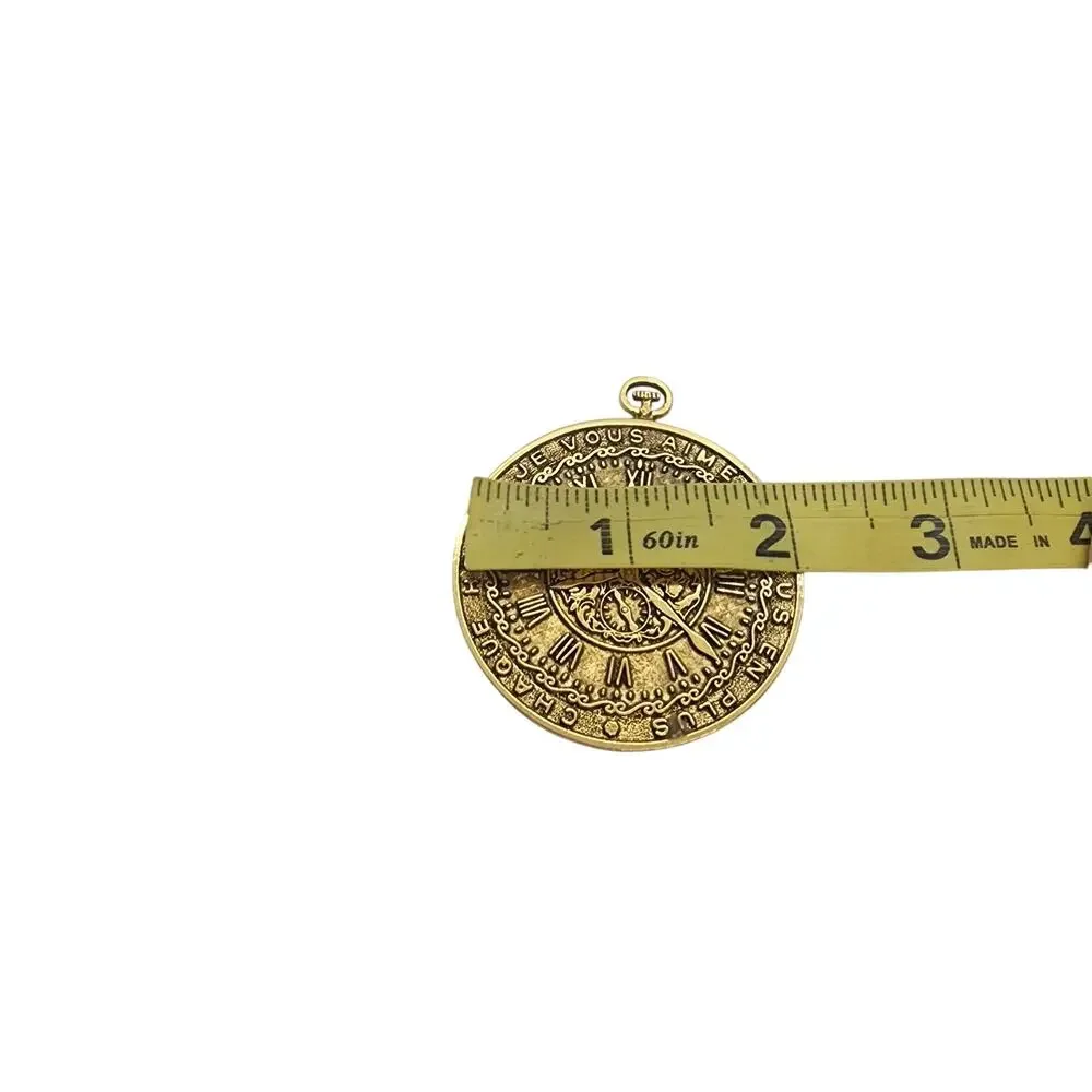Vintage Tortolani Faux Pocket Watch Pendant Each Hour I Love You More Signed